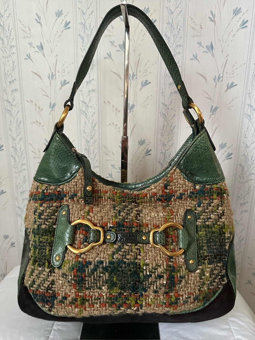 Cole Haan Stephanie Boucle & Leather Shoulder Bag